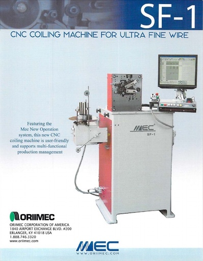 SF-1 CNC Coiling Machine for Ultra Fine Wire
