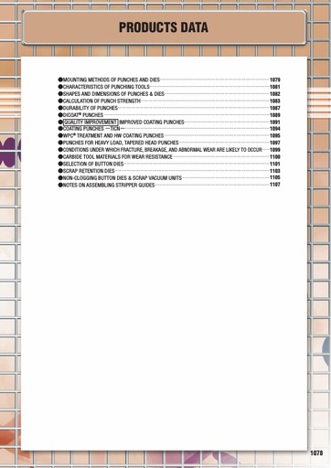 Misumi Catalog Pg1078-1109 - Product Data