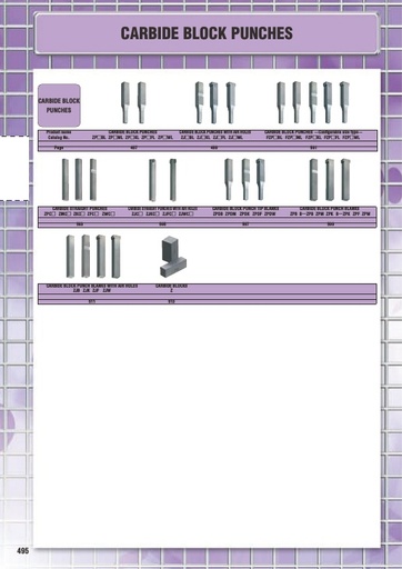 Misumi Catalog Pg 495-514 - Carbide Block Punches