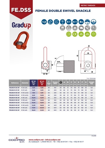 Female Double Swivel Shackle