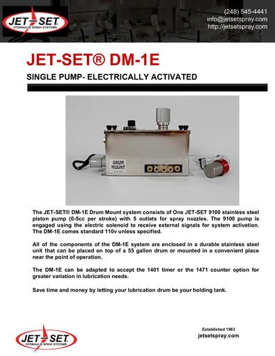 DM-1E Drum Mount Lubrication System