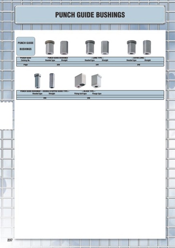 Misumi Catalog Pg 237-246 - Punch Guide Bushings