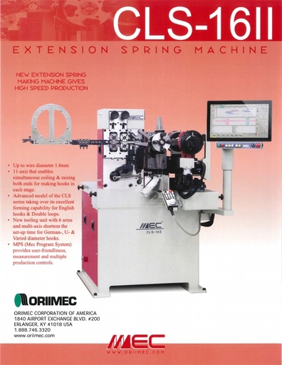 CLS-16II Extension Spring Machine