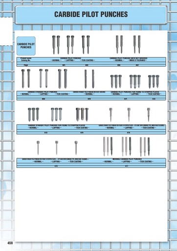 Misumi Catalog Pg 459-478 - Carbide Pilot Punches