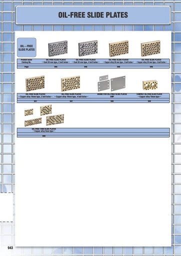 Misumi Catalog Pg 943-951 - Oil-Free Slide Plates