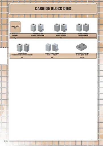 Misumi Catalog Pg 515-526 - Carbide Block Dies