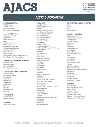 Metal Forming Line Card