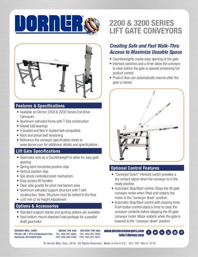 2200 & 3200 Series Lift Gate Conveyors