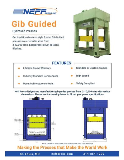 Gib Guided Hydraulic Presses